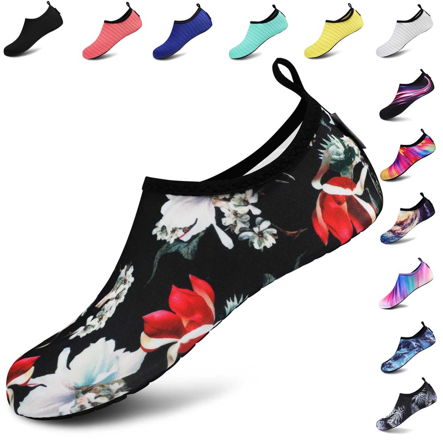 VIFUUR Water Sports Shoes Barefoot Quick-Dry Aqua Yoga Socks Slip-on for Men Women
