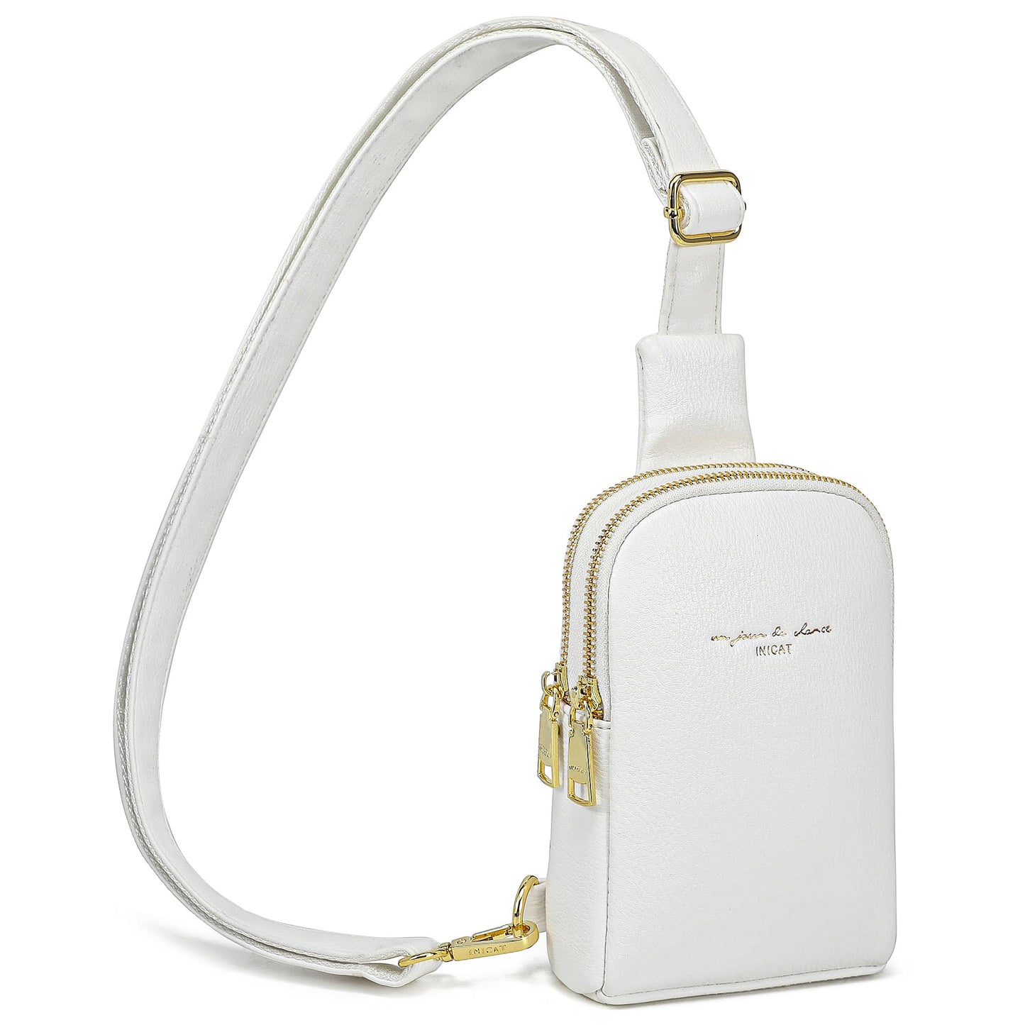 INICAT Travel Small Sling Bag Leather Crossbody Bags for Women Fanny Packs Cross Body Bag for Woman Cross Body Purses