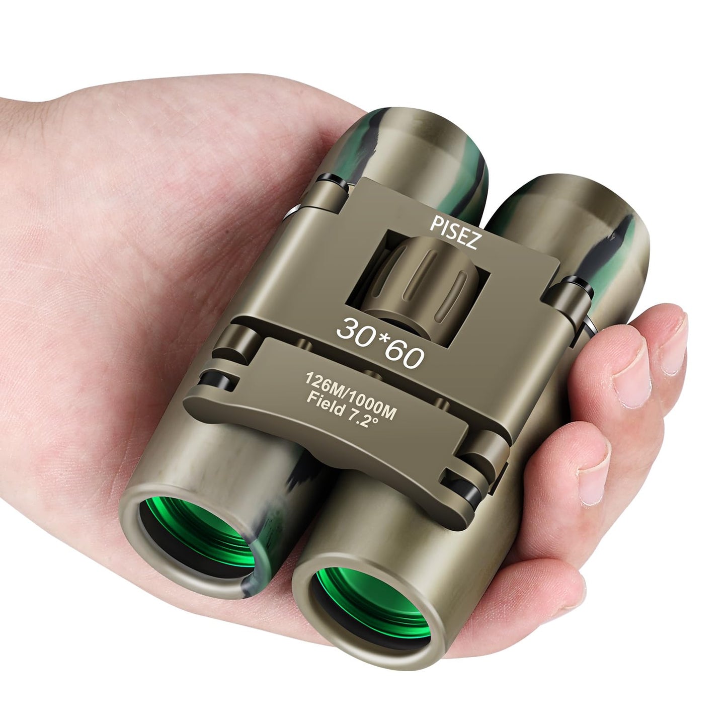 PISEZ 30X60 Compact Binoculars for Adults and Kids，Lightweight Foldable Easy Focus Small Binoculars for Bird Watching Hunting Concert Traveling Theater Opera Sightseeing
