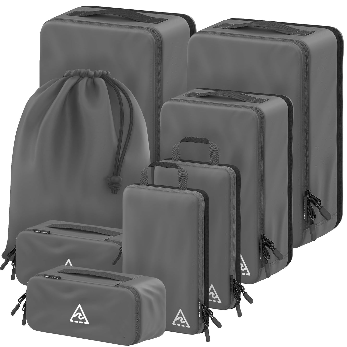 8 Set/4 Set Deluxe Compression Packing Cubes Travel - Maximize Space In Luggage With Patented HybridMax Double Capacity Design, Luxury Compressible Packing Cubes For Travel, Large, Small, & Medium