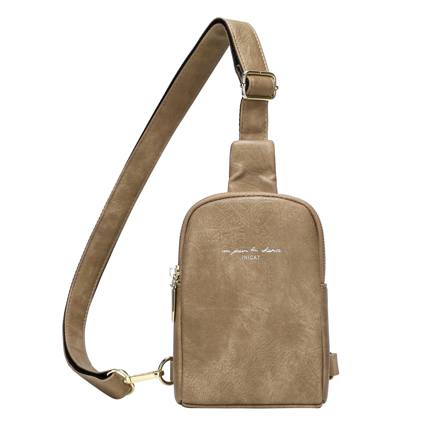 INICAT Travel Small Sling Bag Leather Crossbody Bags for Women Fanny Packs Cross Body Bag for Woman Cross Body Purses