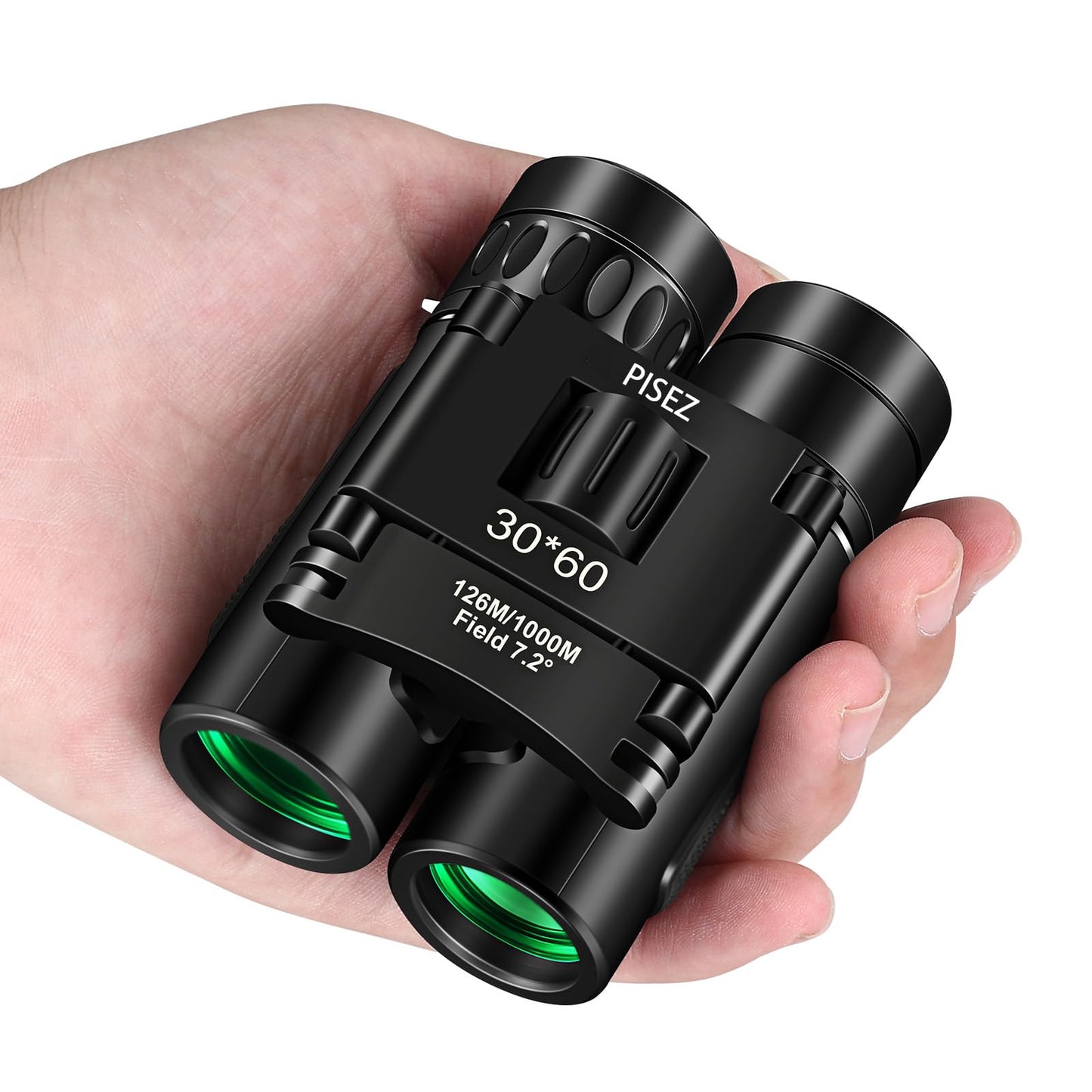 PISEZ 30X60 Compact Binoculars for Adults and Kids，Lightweight Foldable Easy Focus Small Binoculars for Bird Watching Hunting Concert Traveling Theater Opera Sightseeing