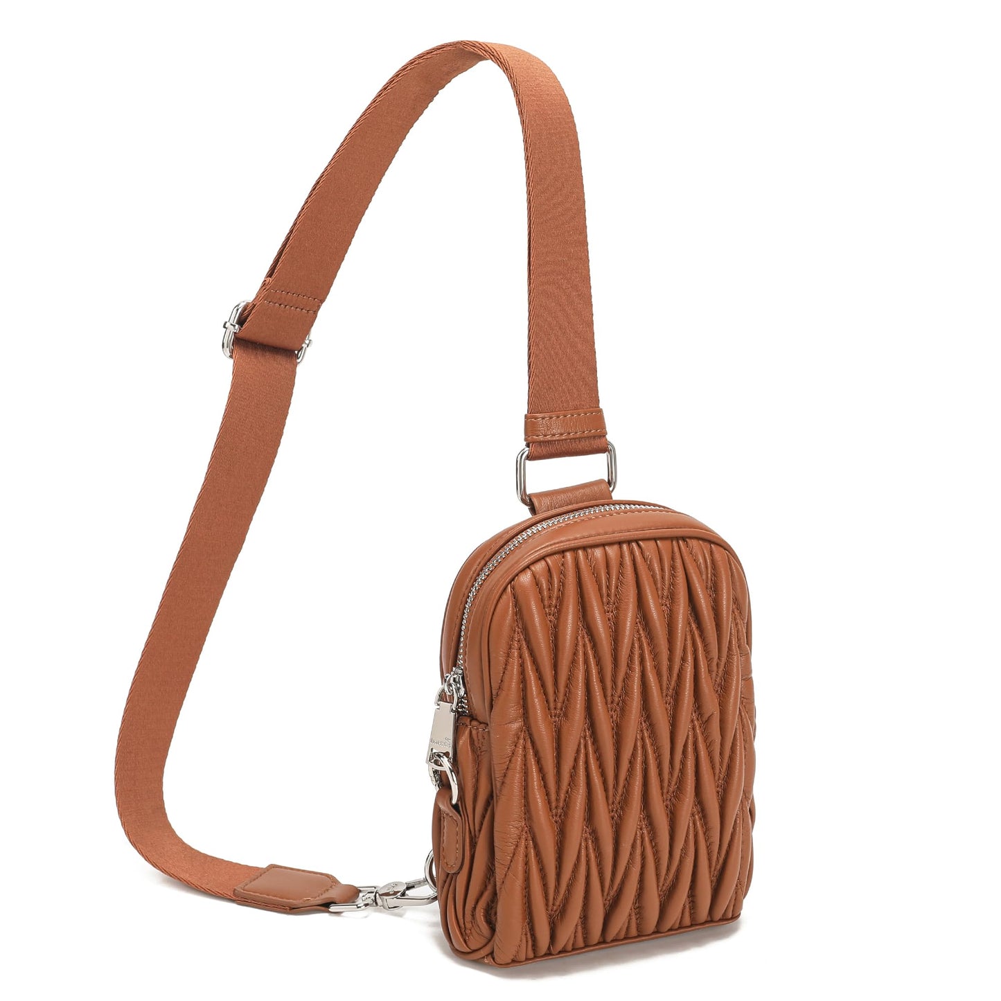 INICAT Travel Small Sling Bag Leather Crossbody Bags for Women Fanny Packs Cross Body Bag for Woman Cross Body Purses