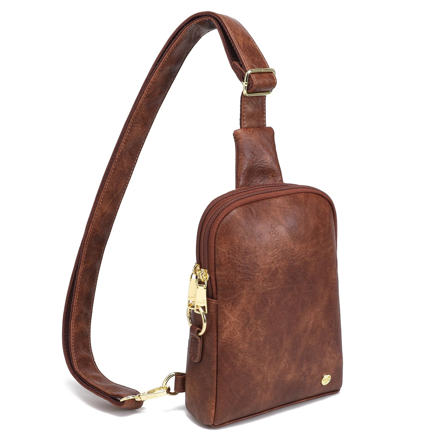 INICAT Travel Small Sling Bag Leather Crossbody Bags for Women Fanny Packs Cross Body Bag for Woman Cross Body Purses