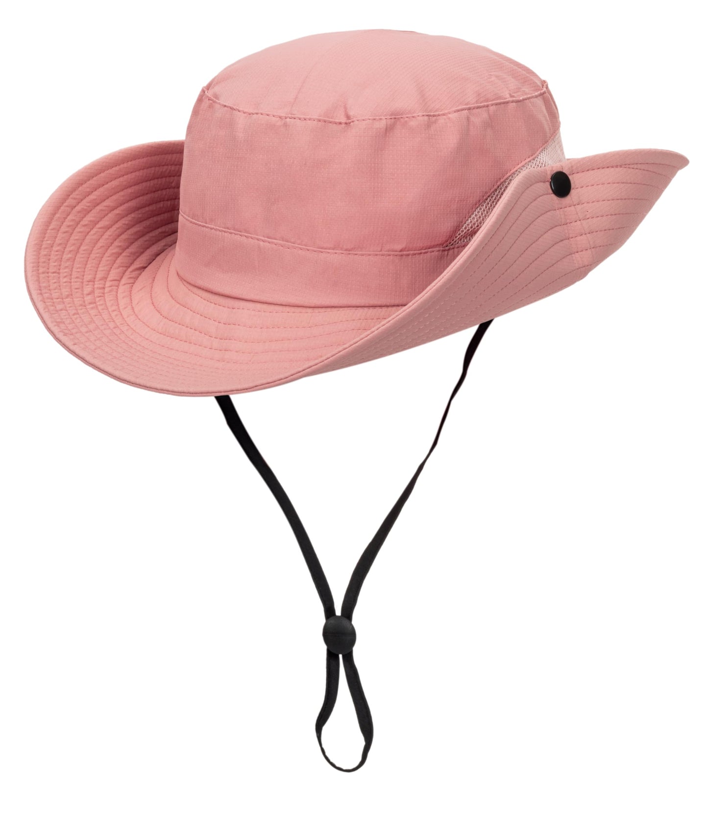 Women's Outdoor UV-Protection-Foldable Sun-Hats Mesh Wide-Brim Beach Fishing Hat with Ponytail-Hole