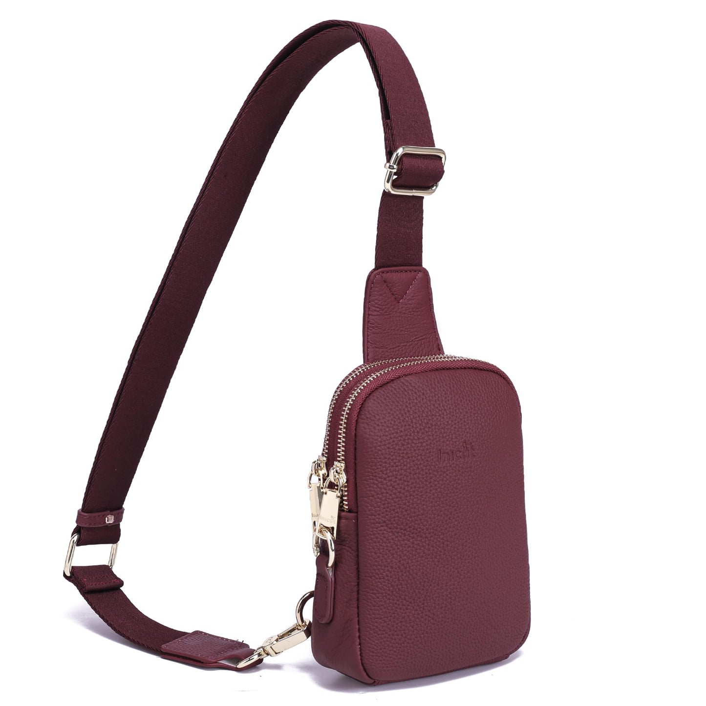 INICAT Travel Small Sling Bag Leather Crossbody Bags for Women Fanny Packs Cross Body Bag for Woman Cross Body Purses