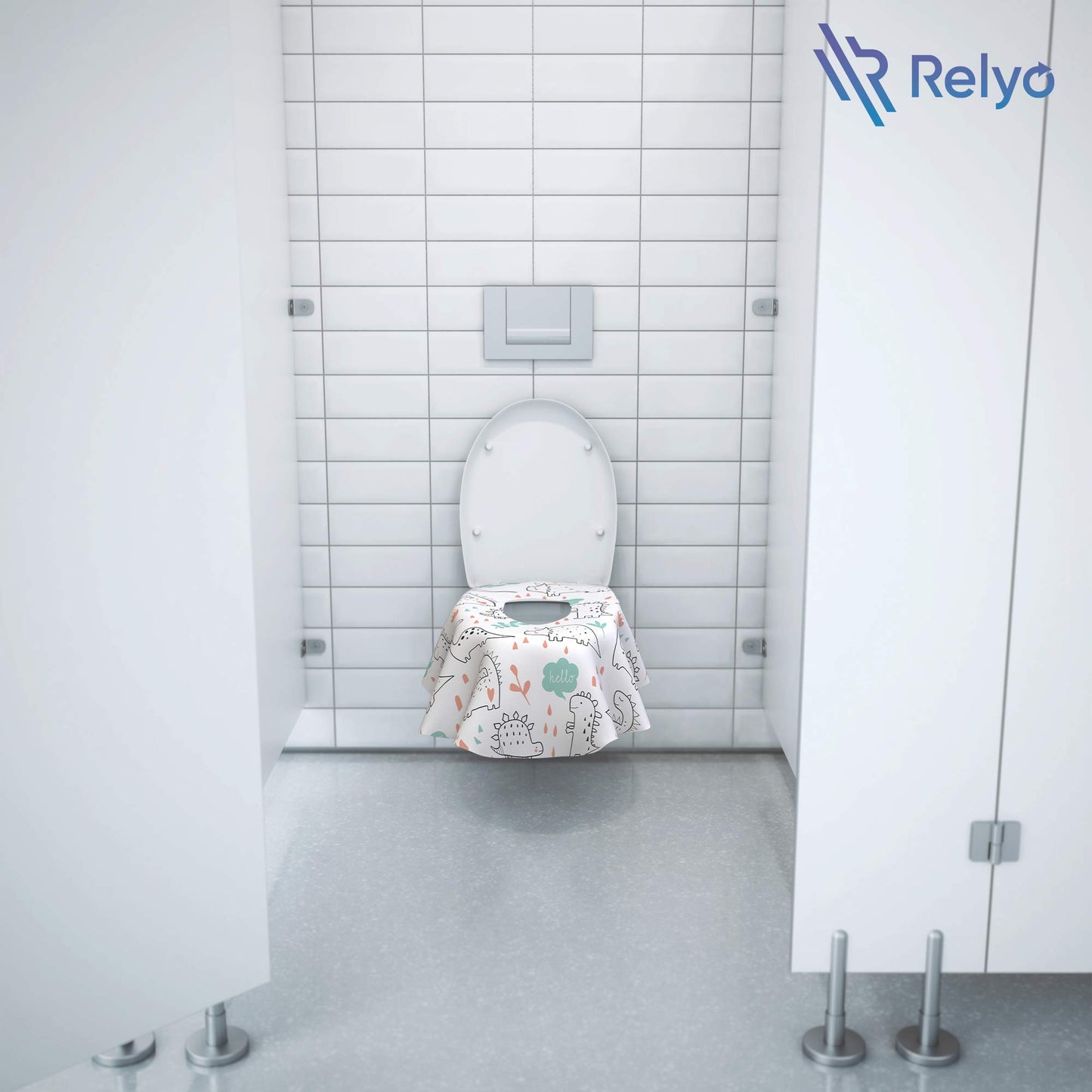 Toilet Seat Covers Disposable - 20 Pack - Waterproof, Ideal for Kids and Adults – Extra Large, Individually Wrapped for Travel, Toddlers Potty Training in Public Restrooms (Waves, 20)