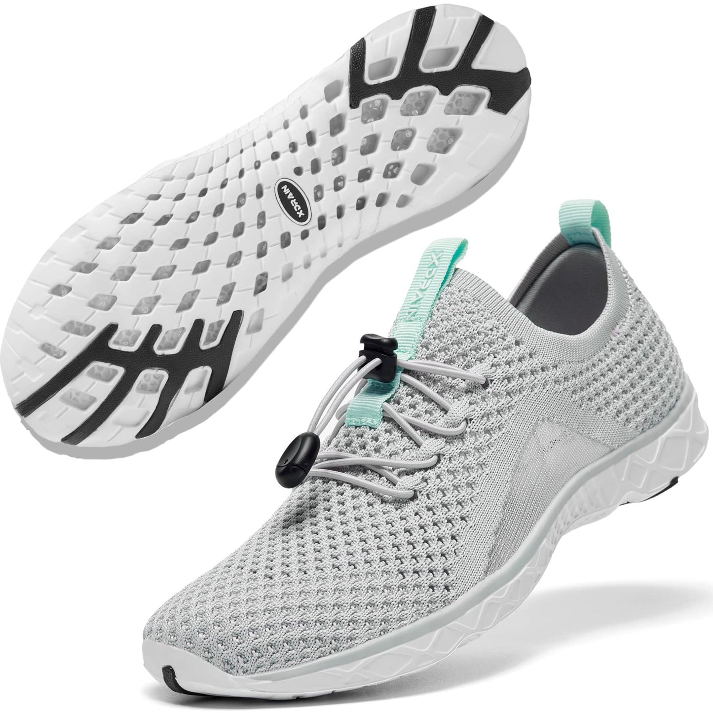 ALEADER Xdrain Women's Water Shoes Mesh Slip On Aqua Shoes for Beach, Swimming, Travel & Tennis