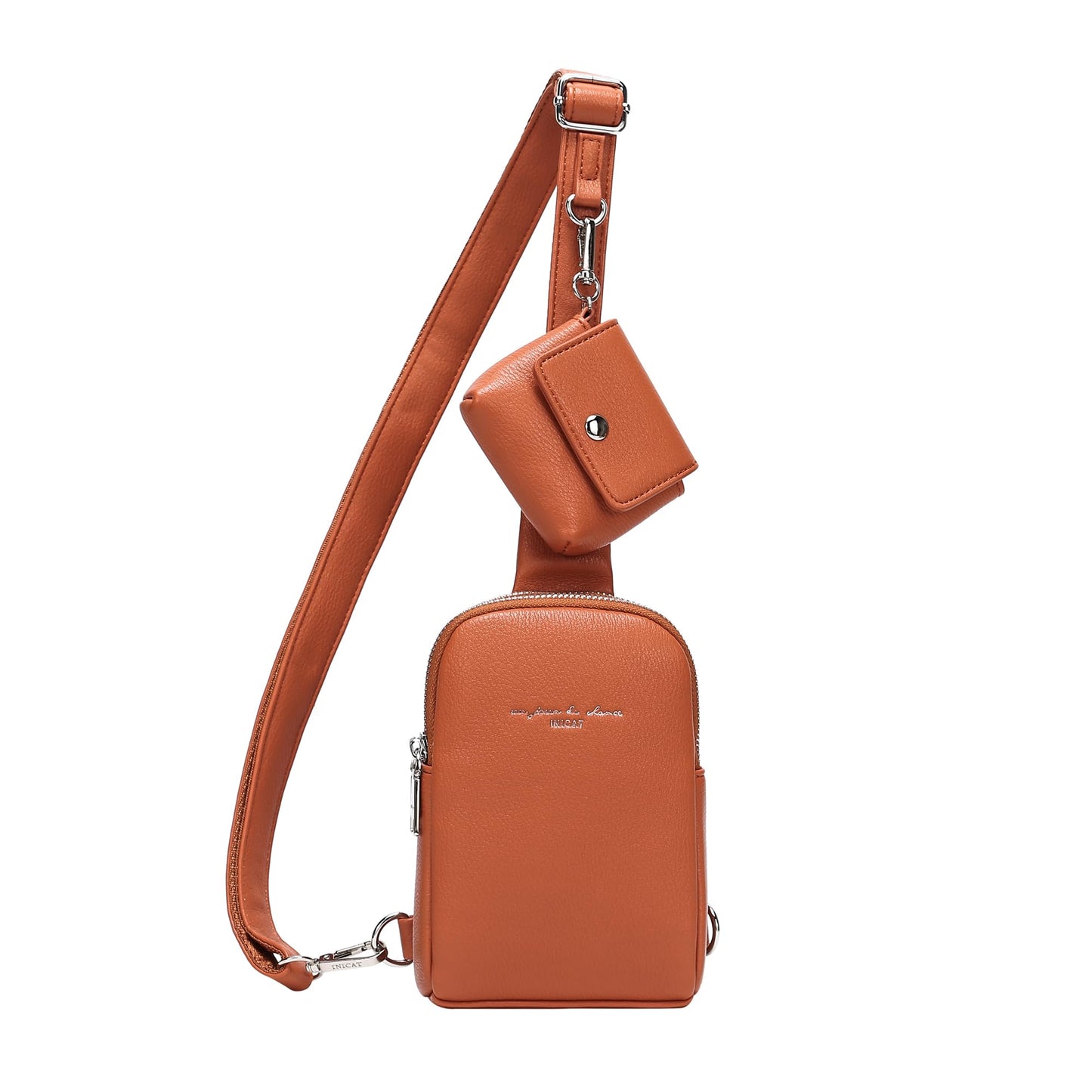 INICAT Travel Small Sling Bag Leather Crossbody Bags for Women Fanny Packs Cross Body Bag for Woman Cross Body Purses
