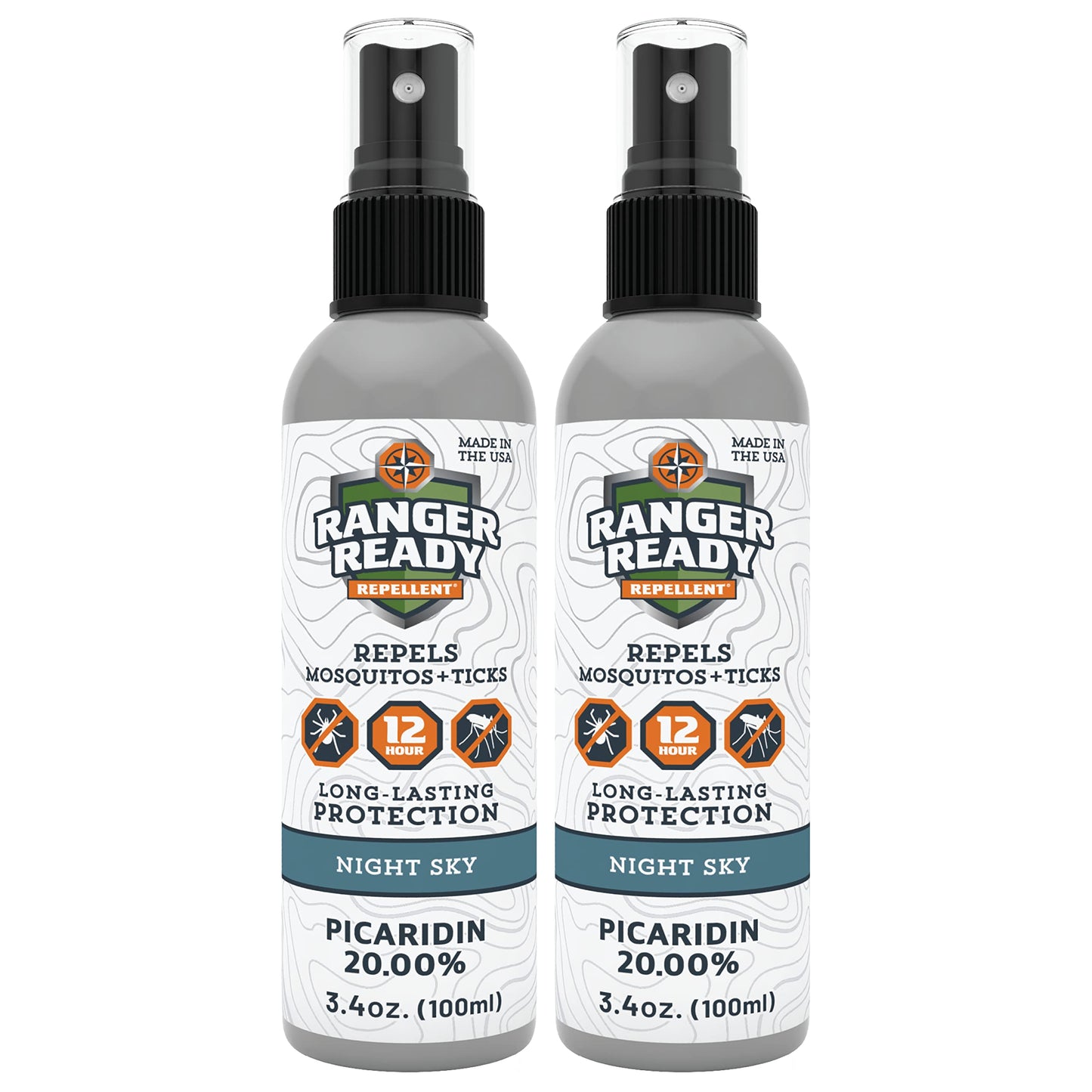 Ranger Ready Repellents Picaridin Insect Repellent Spray - Mosquito Repellent and Tick Spray, Scent Zero, Travel Size Bug Spray (3.4 oz, Pack of 1)