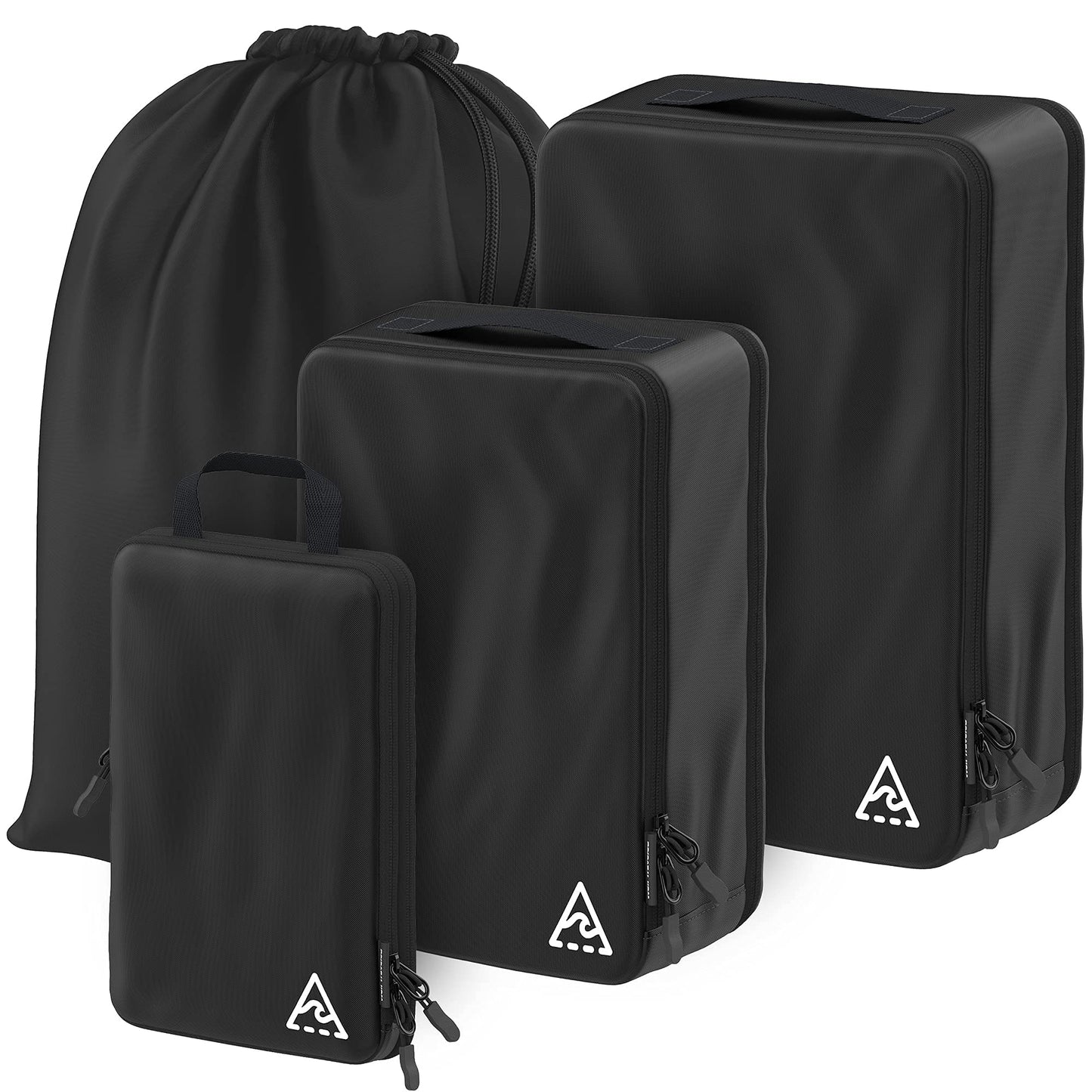 8 Set/4 Set Deluxe Compression Packing Cubes Travel - Maximize Space In Luggage With Patented HybridMax Double Capacity Design, Luxury Compressible Packing Cubes For Travel, Large, Small, & Medium