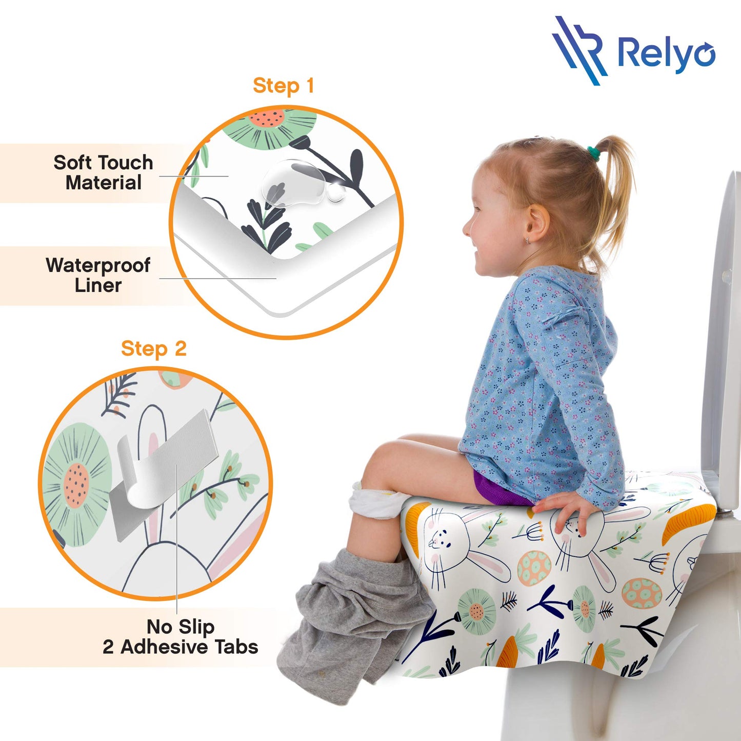 Toilet Seat Covers Disposable - 20 Pack - Waterproof, Ideal for Kids and Adults – Extra Large, Individually Wrapped for Travel, Toddlers Potty Training in Public Restrooms (Waves, 20)