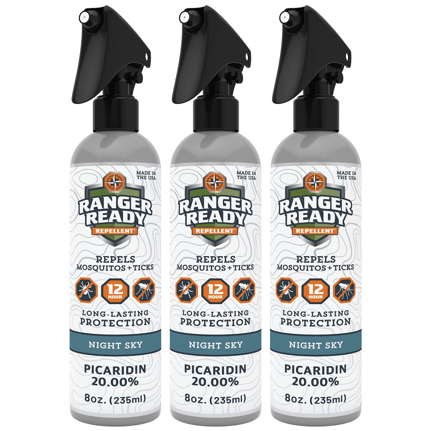 Ranger Ready Repellents Picaridin Insect Repellent Spray - Mosquito Repellent and Tick Spray, Scent Zero, Travel Size Bug Spray (3.4 oz, Pack of 1)