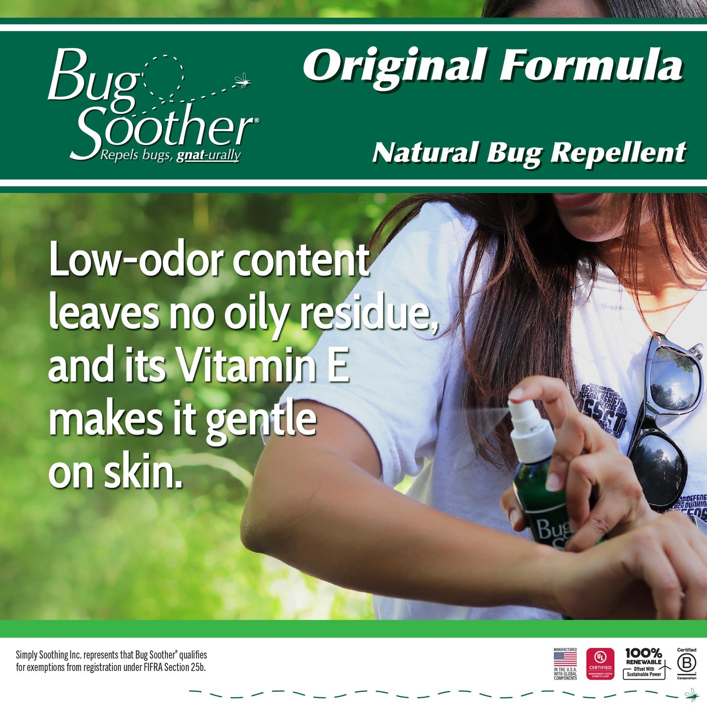 Bug Soother Spray (3, 4oz) - Natural Mosquito, Gnat & Insect Deterrent & Repellent with Essential Oils - 100% DEET-Free Safe for Adults, Babies, Pets, & Environment - Made in USA - Includes 1 oz