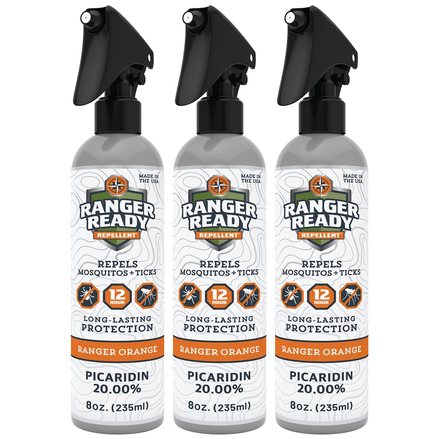 Ranger Ready Repellents Picaridin Insect Repellent Spray - Mosquito Repellent and Tick Spray, Scent Zero, Travel Size Bug Spray (3.4 oz, Pack of 1)