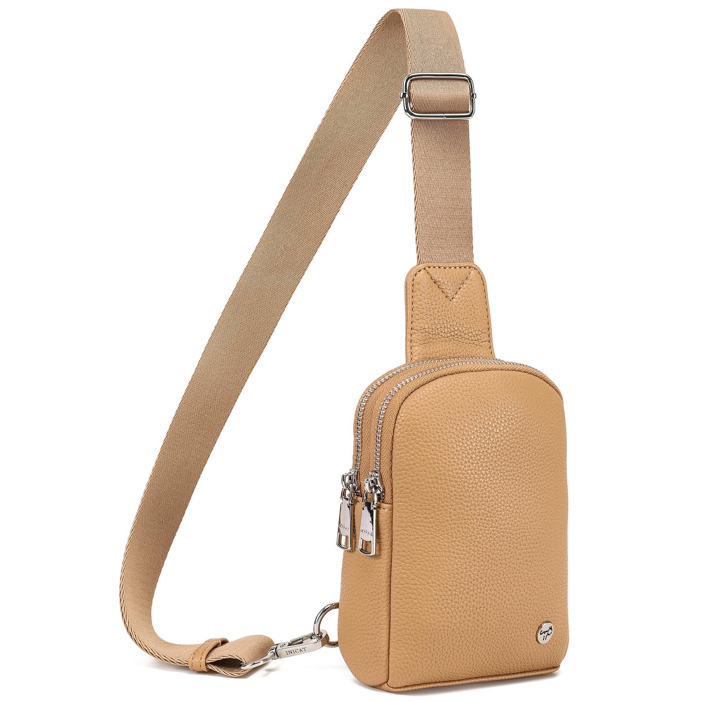 INICAT Travel Small Sling Bag Leather Crossbody Bags for Women Fanny Packs Cross Body Bag for Woman Cross Body Purses
