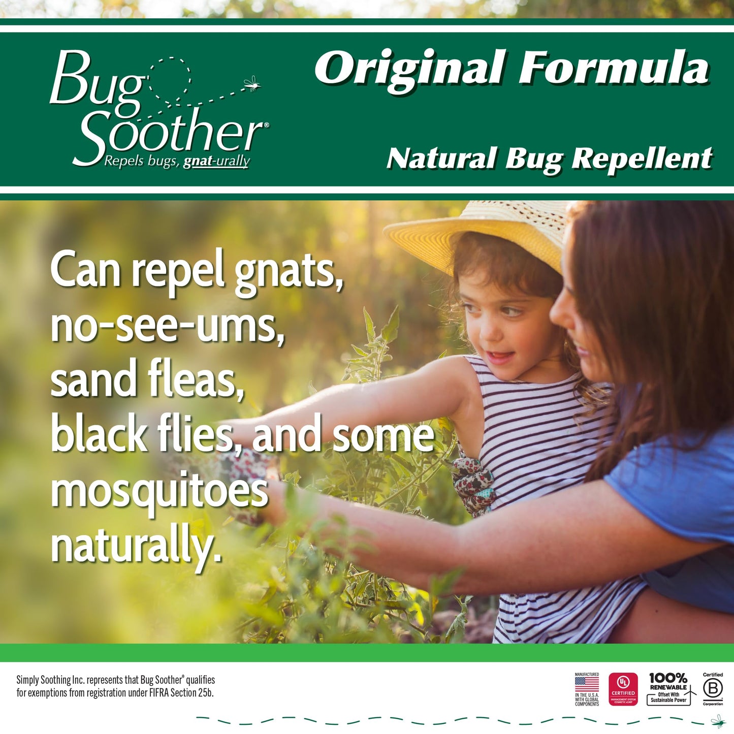 Bug Soother Spray (3, 4oz) - Natural Mosquito, Gnat & Insect Deterrent & Repellent with Essential Oils - 100% DEET-Free Safe for Adults, Babies, Pets, & Environment - Made in USA - Includes 1 oz