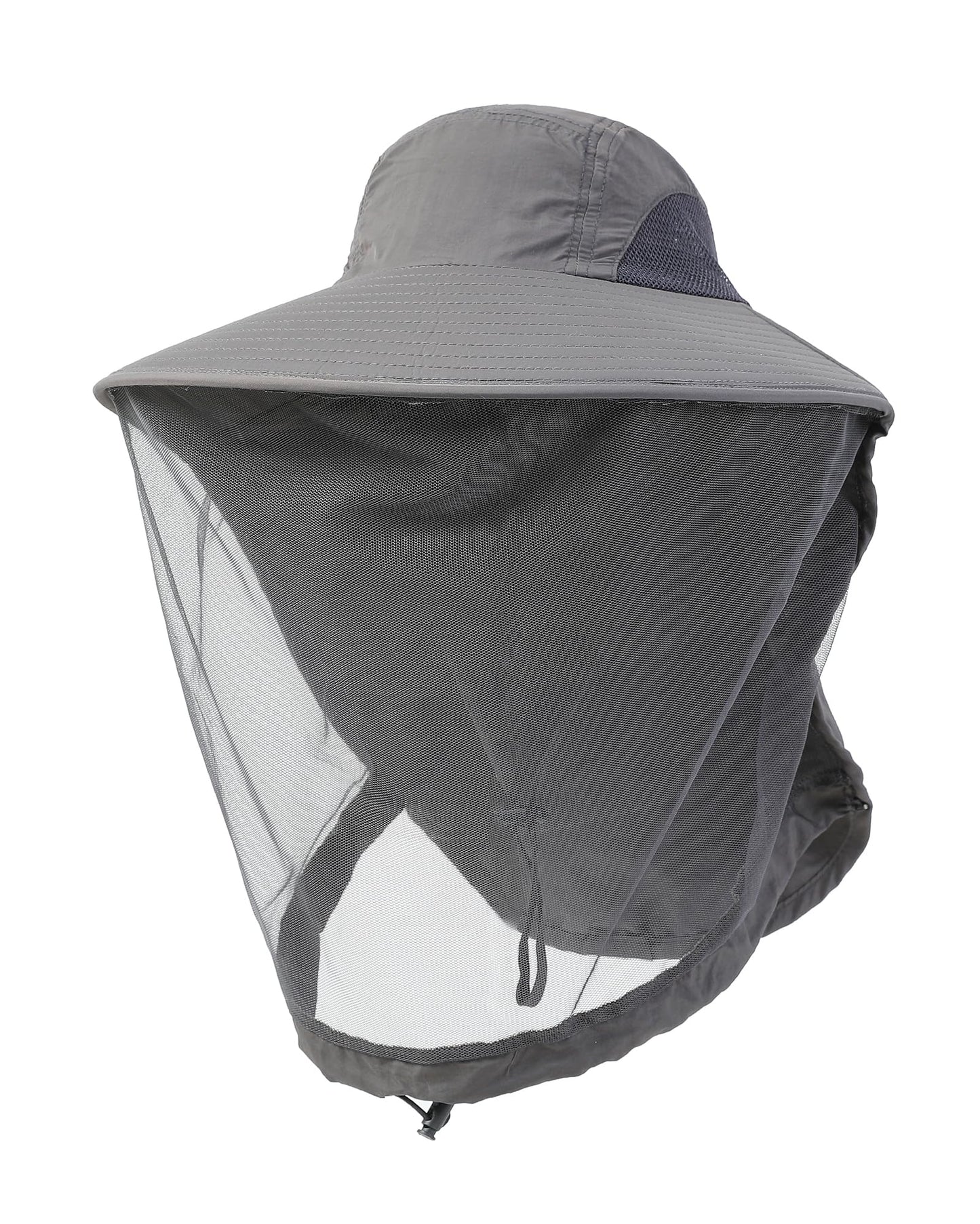 Womens Sun Hat Outdoor UV Protection Wide Brim Fishing Hat with Ponytail Hole Neck Flap for Beach Hiking Camping