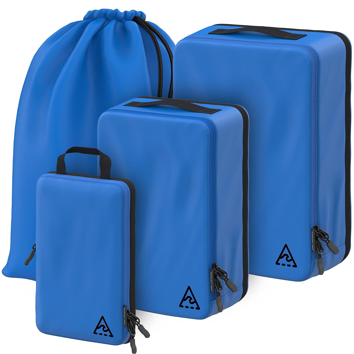 8 Set/4 Set Deluxe Compression Packing Cubes Travel - Maximize Space In Luggage With Patented HybridMax Double Capacity Design, Luxury Compressible Packing Cubes For Travel, Large, Small, & Medium
