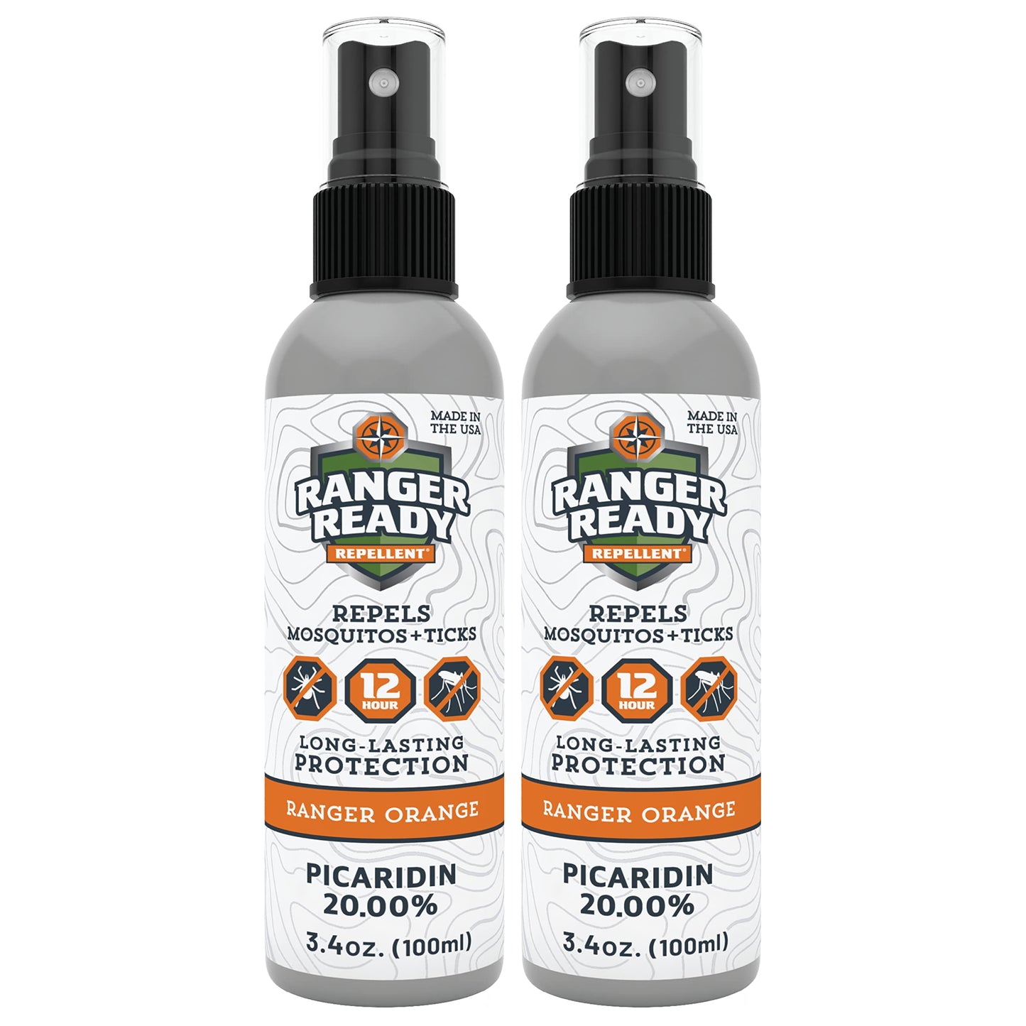 Ranger Ready Repellents Picaridin Insect Repellent Spray - Mosquito Repellent and Tick Spray, Scent Zero, Travel Size Bug Spray (3.4 oz, Pack of 1)