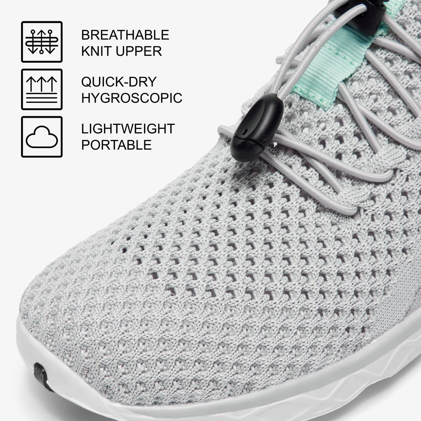 ALEADER Xdrain Women's Water Shoes Mesh Slip On Aqua Shoes for Beach, Swimming, Travel & Tennis